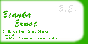 bianka ernst business card